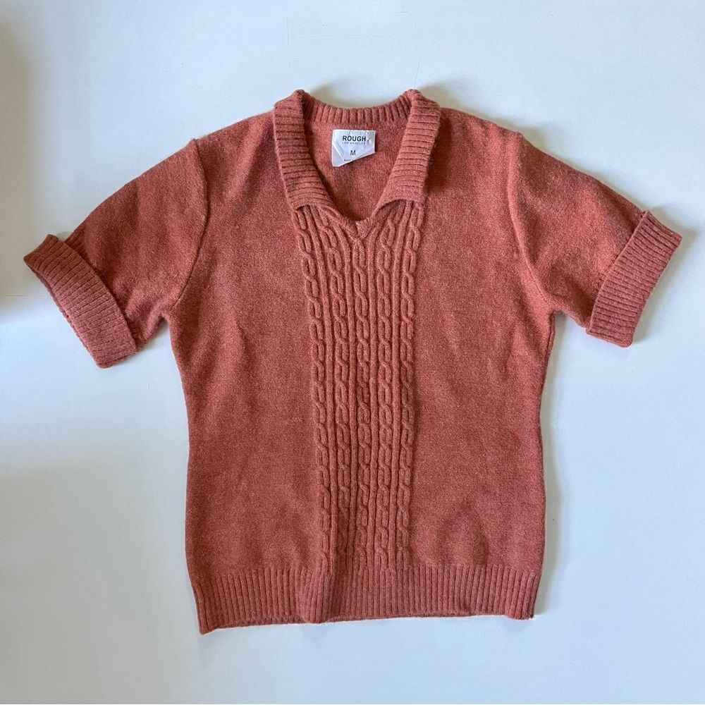 Rough Los Angeles Burnt Orange Knit Sweater Medium